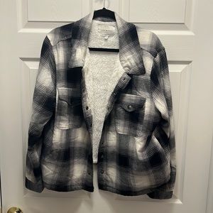 Lucky Brand Black and White Plaid Jacket